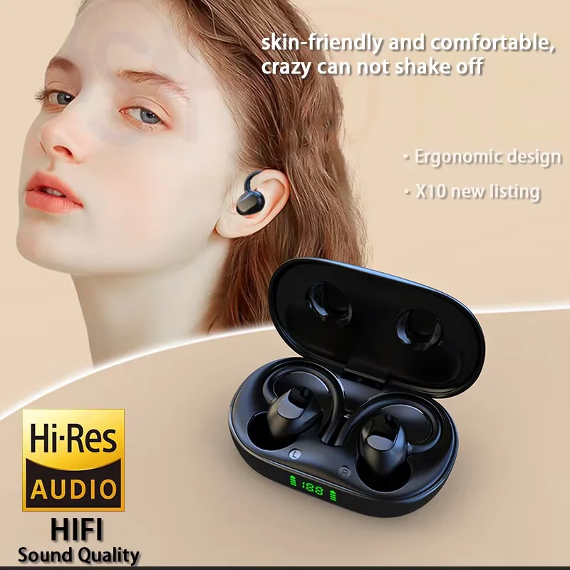 Lenovo Ear Hook Sports Bluetooth Earphones Ture Wireless Earbuds HiFI Stereo Waterproof Headset With Mic LED Power Display