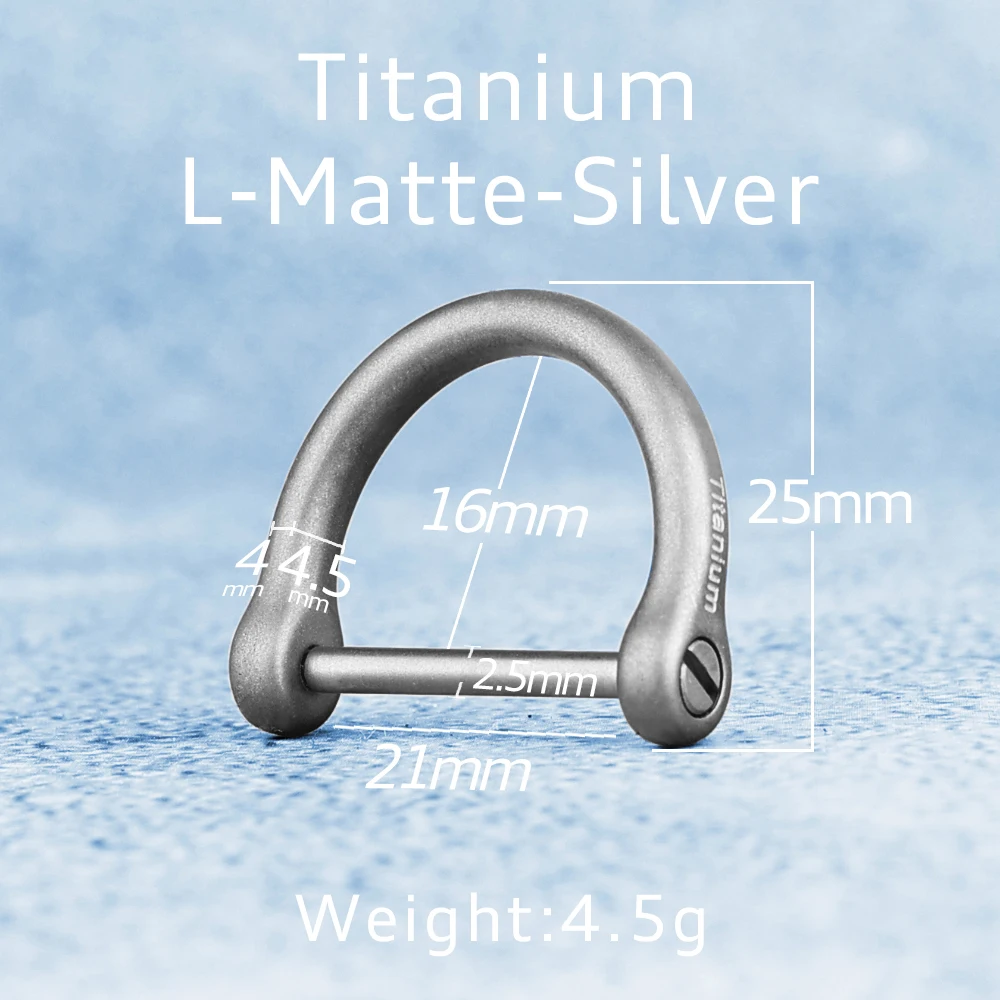 Titanium Horseshoe D-Shape Keychain Buckle - Lightweight and High-Quality EDC Accessory