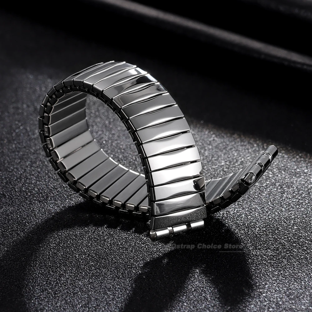 Stainless Steel Stretch Metal Watch Band - Elastic Expansion Wristband Accessory