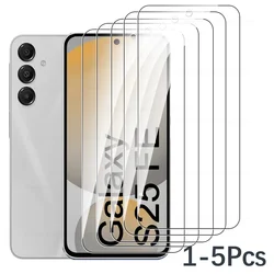 Premium 9H Tempered Glass Screen Protector, 1 - 5 Pack, 6.7 inch, 2025 Model - Samsung S25 FE (5 Pieces Glass)