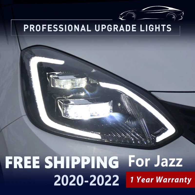 

Auto Headlights Assembly For Jazz Fit 2021-2022 GR9 Life LED Upgrade GT Design Bicofal Lens Dynamic Car Lights