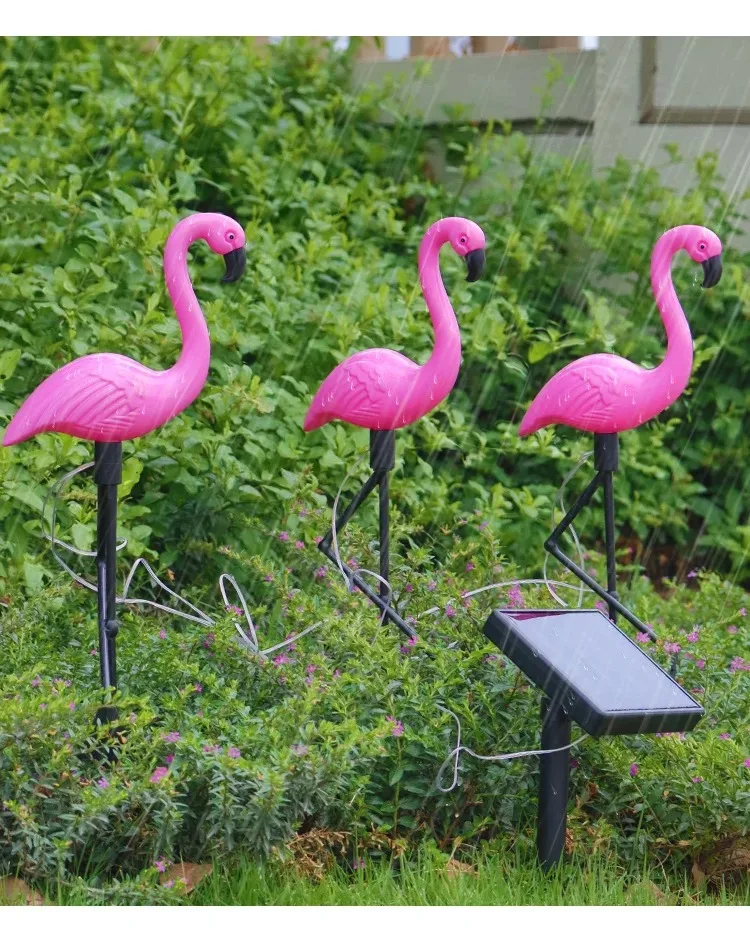 Description Picture 4 of itemPink Flamingo Solar Light Outdoor Courtyard Decoration Light Waterproof Garden LED Patio Walkway Light with Lights Ground Lamp
