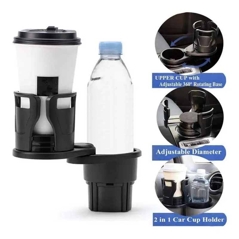 

2022 New Car Drinking Bottle Holder 360 Rotatable Water Cup Holder Sunglasses Phone Organizer Storage Car Interior Accessories