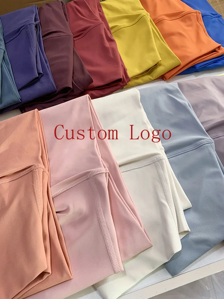 High Waisted Naked Feeling Yoga Pants Push Up Soft Gym Full Length Leggings Women Fitness Running Nylon Elasticity Sport Pants