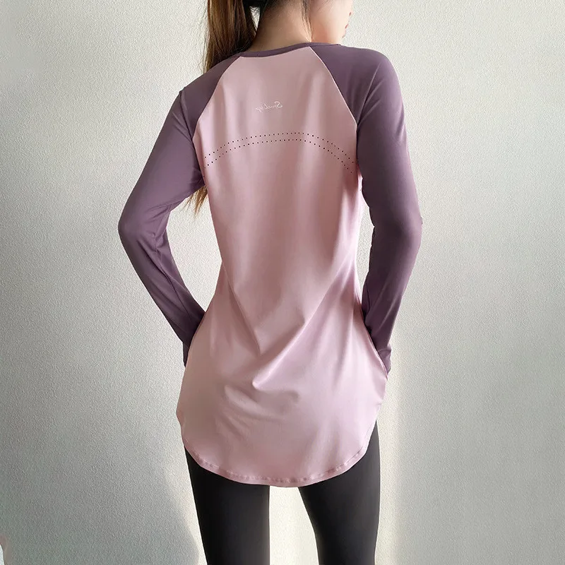 Long Sleeve Yoga Clothes Pilates Blouse Sport Women Top Yoga Shirt Fitness Running T-shirt Sportswear Gym Clothing sports t shirt yoga top yoga shirt sports shirt
