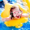 PC Glass Kids Swim Goggles PVC Strap Anti Fog Child Diving Mask Wide View with Nose Cover Pool Swim Eyewear 3-8Year Olds 2
