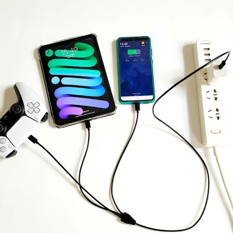 3 in 1 휴대전화 액세서리용 USB 유형 케이블 충전 USB 케이블 충전기 휴대전화 태블릿용 USB 케이블