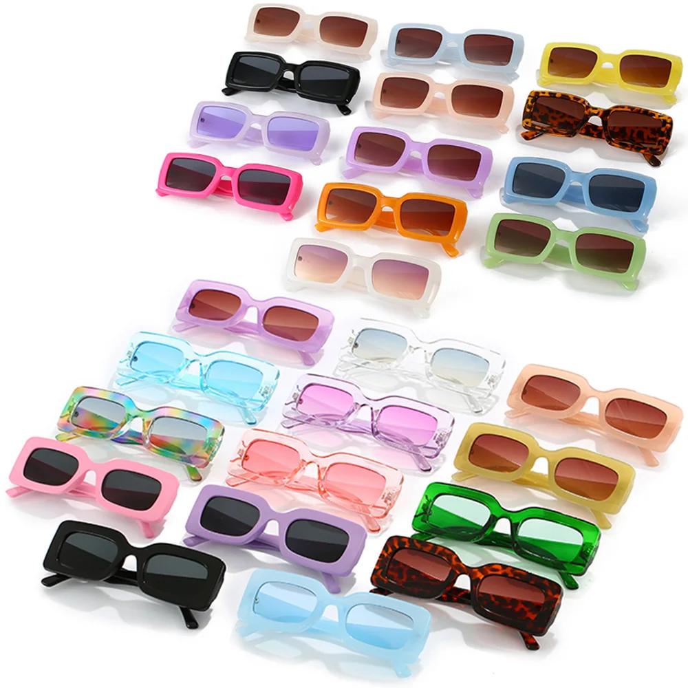 Retro Small Rectangle Sunglasses For Women And Men Uv400 Trendy_voghion.com