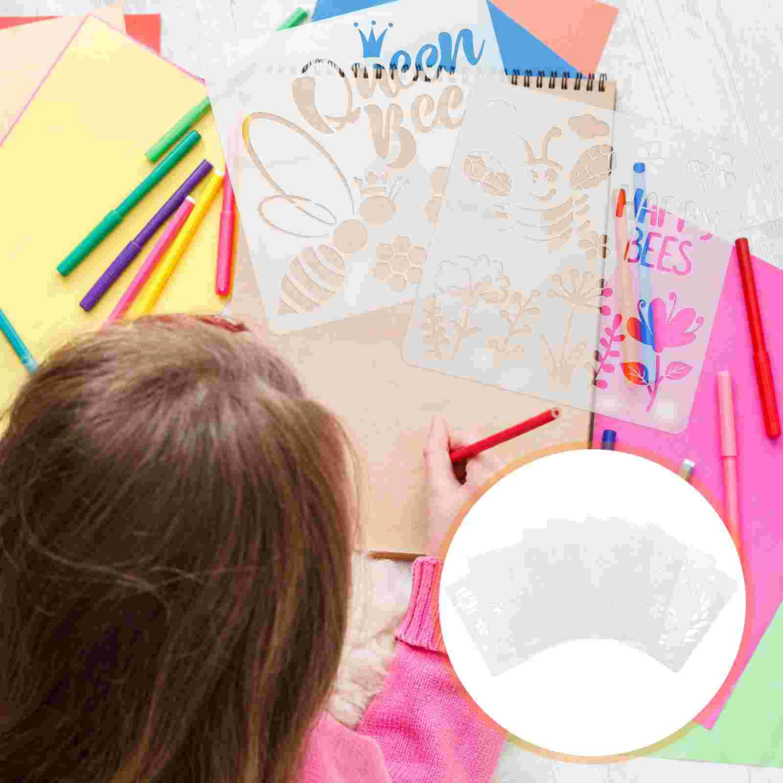 

12 шт. шаблоны для рисования пчелы для малышей корона на день рождения шаблоны для рисования детей цветы