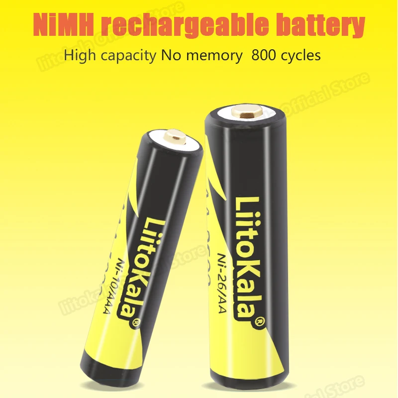 1-16PCS LiitoKala 1.2V 2600mAh Ni-MH Rechargeable Battery For Temperature Gun Remote Control Mouse Toy power tool battery rechargeable lithium batteries