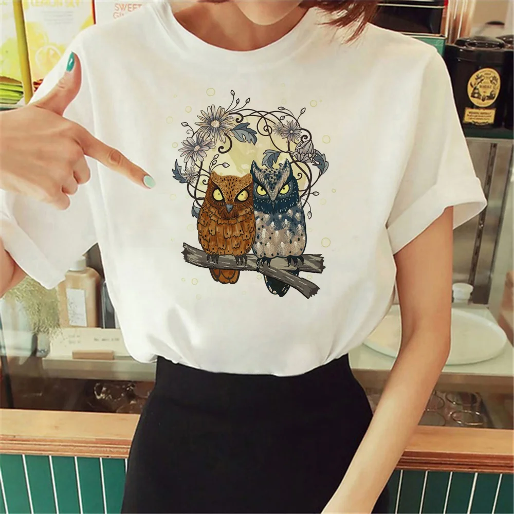 

Owls t shirt women designer manga harajuku t-shirts girl graphic clothes