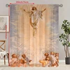 Jesus Christian tuya- Printed curtains - Polyester material - suitable for home bedroom curtains and living room decoration 1