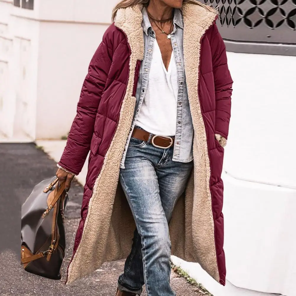 

Winter Coat Low Price On Sale Women Beige Add Wool Thick Warmth Fur Hooded Parkas Jacket 2023 New Fashion Belt Slim Cotton Coat