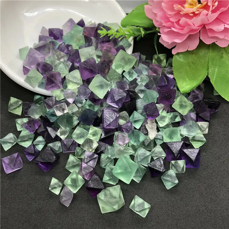 1000g Natural Mixed Fluorite Octahedron Gem Small Rough Stone Specimen Healing DIY Natural Quartz Crystals Stones and Crystal 5
