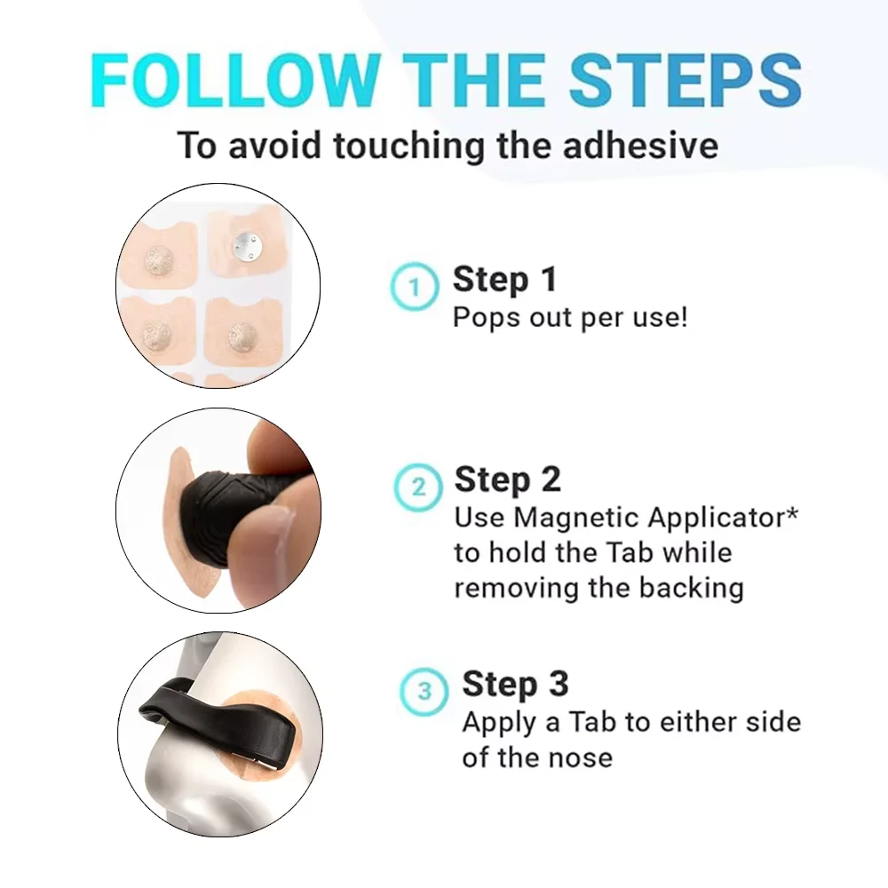 Magnetic Sleep Nasal Strips Anti Snoring Reduce Snoring Improve Sleep Nasal Strip Snoring Solution Nasal Dilator Snore Stopper 6