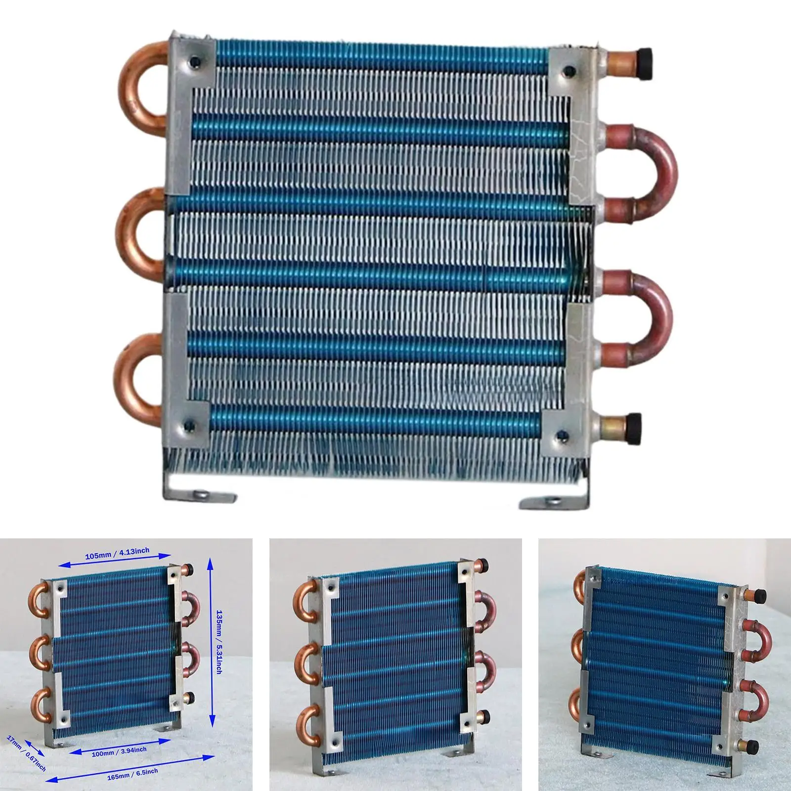 หม้อน้ำคอนเดนเซอร์ขนาดเล็ก อะไหล่ครีบระบายความร้อนอะลูมิเนียม ระบบระบายความร้อนด้วยอากาศ หม้อน้ำทนทาน อุปกรณ์แลกเปลี่ยนความร้อน อุปกรณ์อุตสาหกรรม ชิ้นส่วน DIY 1