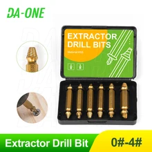 

Damaged Screws Extractor Double Side Drill Bits Set 1/4/5/6 Pcs Stripped Broken Screws Bolt Drills Bit Remover for Power Tools