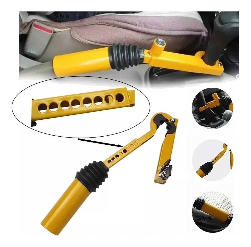 Handbrake to GearStick Lock Gear-Fits Manual and Automatic Cars Anti-Theft Device for Truck Van SUV