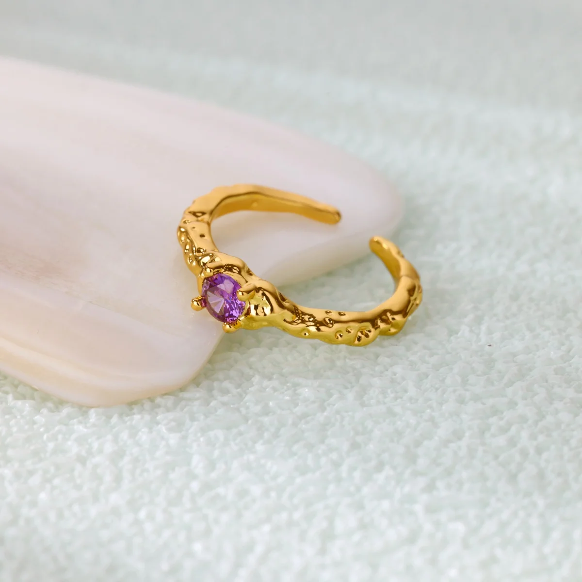 Purple Zircon Rings for Women Girls