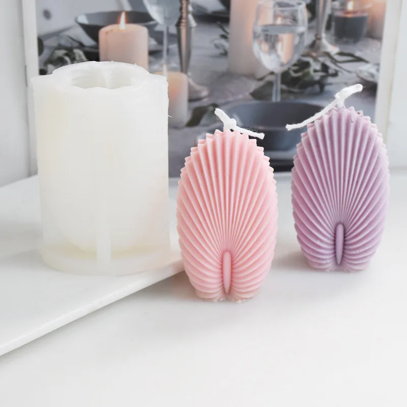 

3D Double Peacock Screen Shape Silicone Mold DIY Striped Vase Form Fondant Baking Tools Resin Mould Cake Decoration Wedding Gift