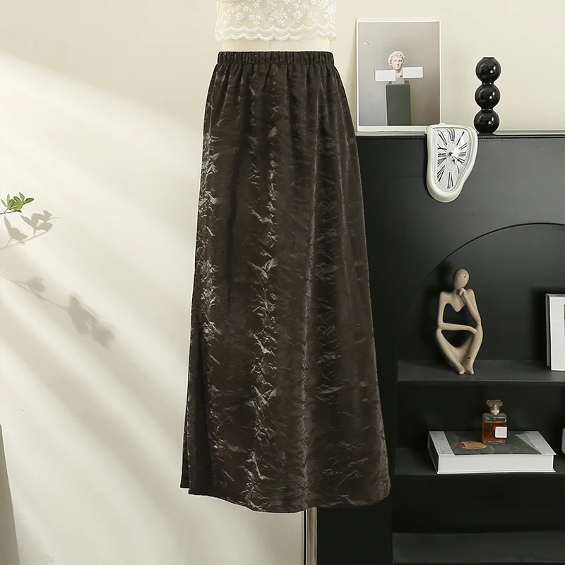 

Women Jacquard Weave High Waist Sexy Full Skirt Party Fashion Vintage A-line Chiffon Skirt Summer Clothing