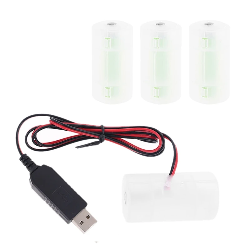 

LR20 D Battery USB Power Supply Replace 1 to 4pcs D Cell Battery