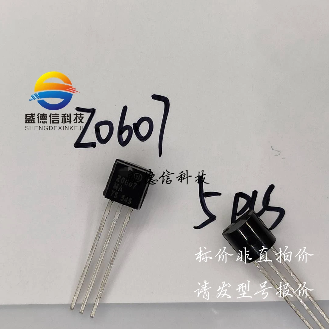 10개/몫 새로운 오리지널 Z0607MA 양방향 사이리스터 0.8A/600V 칩은 TO-92에 직접 삽입됩니다.