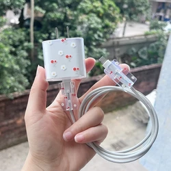 Cherry Blossom Charger Head and Cable Protection Cover (Red)