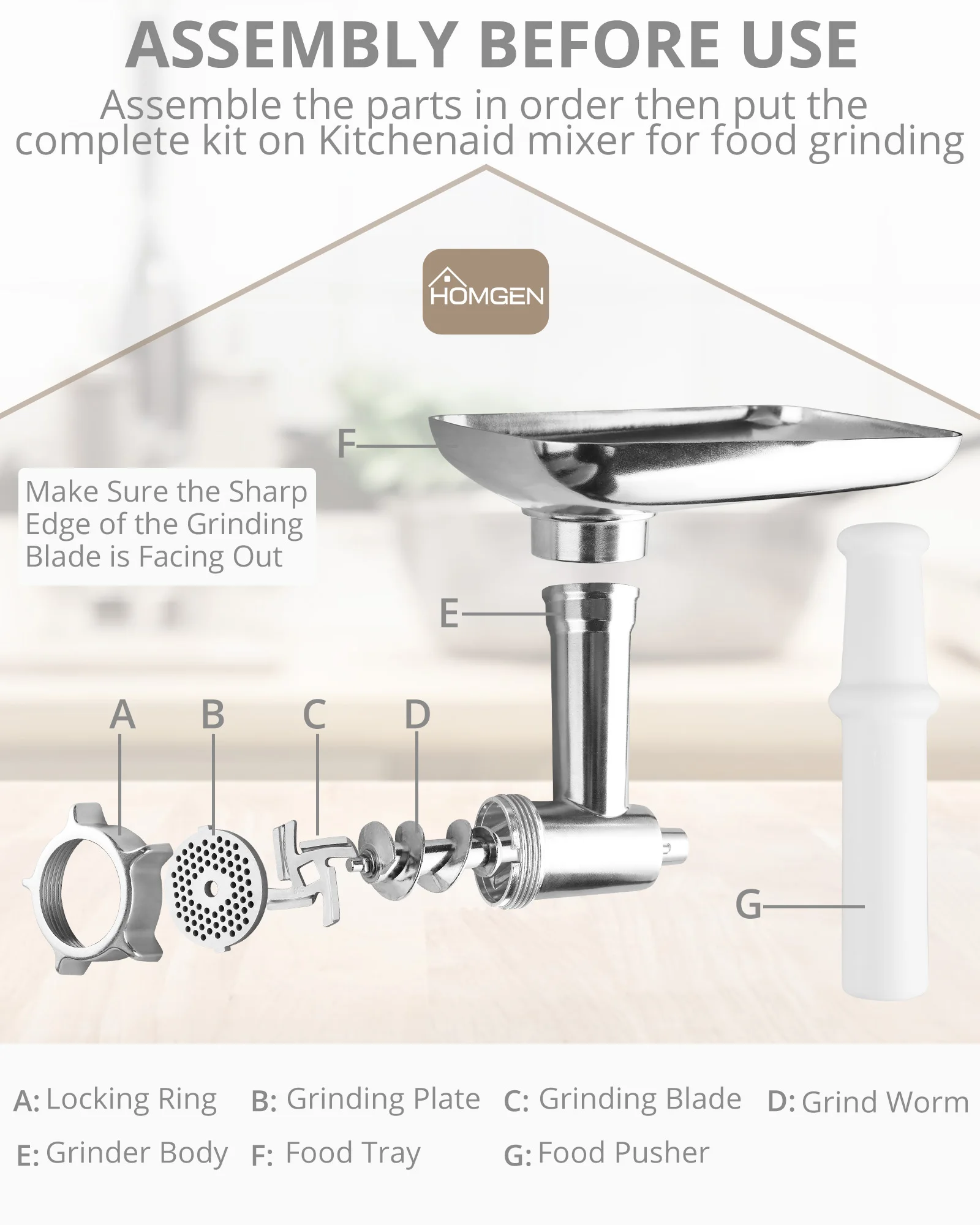 Meat Grinder Parts Metal Food Grinder Attachments KitchenAid Stand Mixers Sausage Stuffer Handling Grind Meat Hard Cheeses