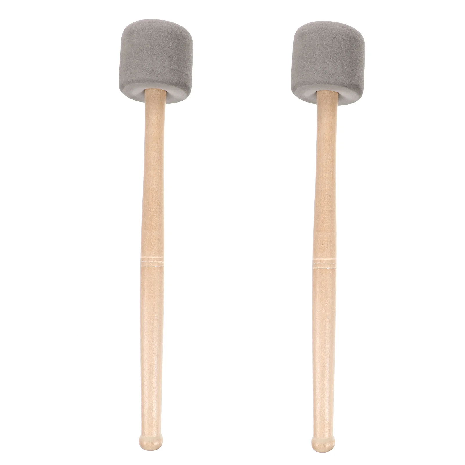 

2 Pcs Drum Stick Drumstick for Bass with Wood Handle Foams Mallets Sticks Percussion Instrument Big Hammer