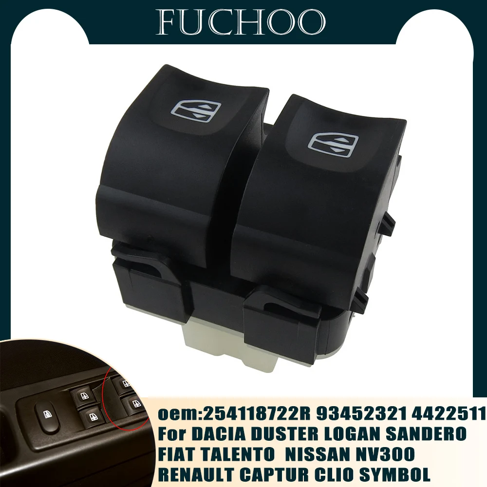 Accessori Auto Interruttore Di Controllo Alzacristalli Power Master Per Dacia Duster Logan Fiat Talento Nissan Nv300 Renault Clio Muslimah