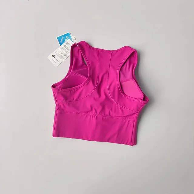 Front Zipper High impact Breathable Sports Bra Top Fitness Women Shockproof Sport Bra for Running Vest Gym Wear Yoga Brassiere 2