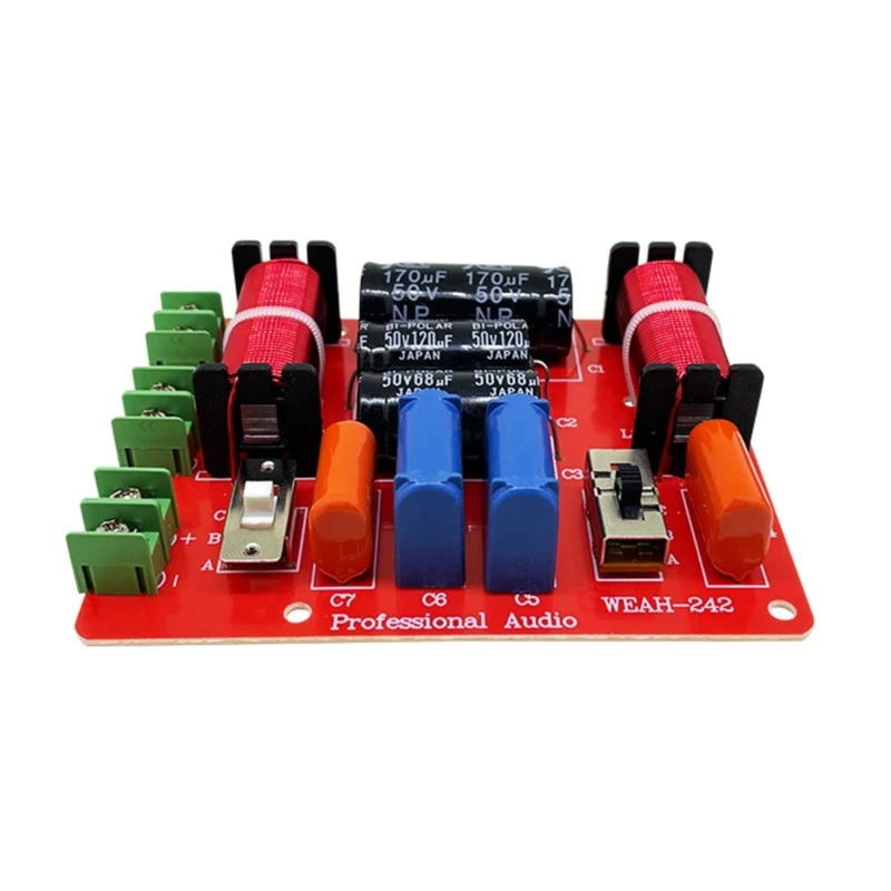 400W Pure Bass Subwoofer Crossover Frequency Distributor Divider 2 Way Speaker Crossover Filter