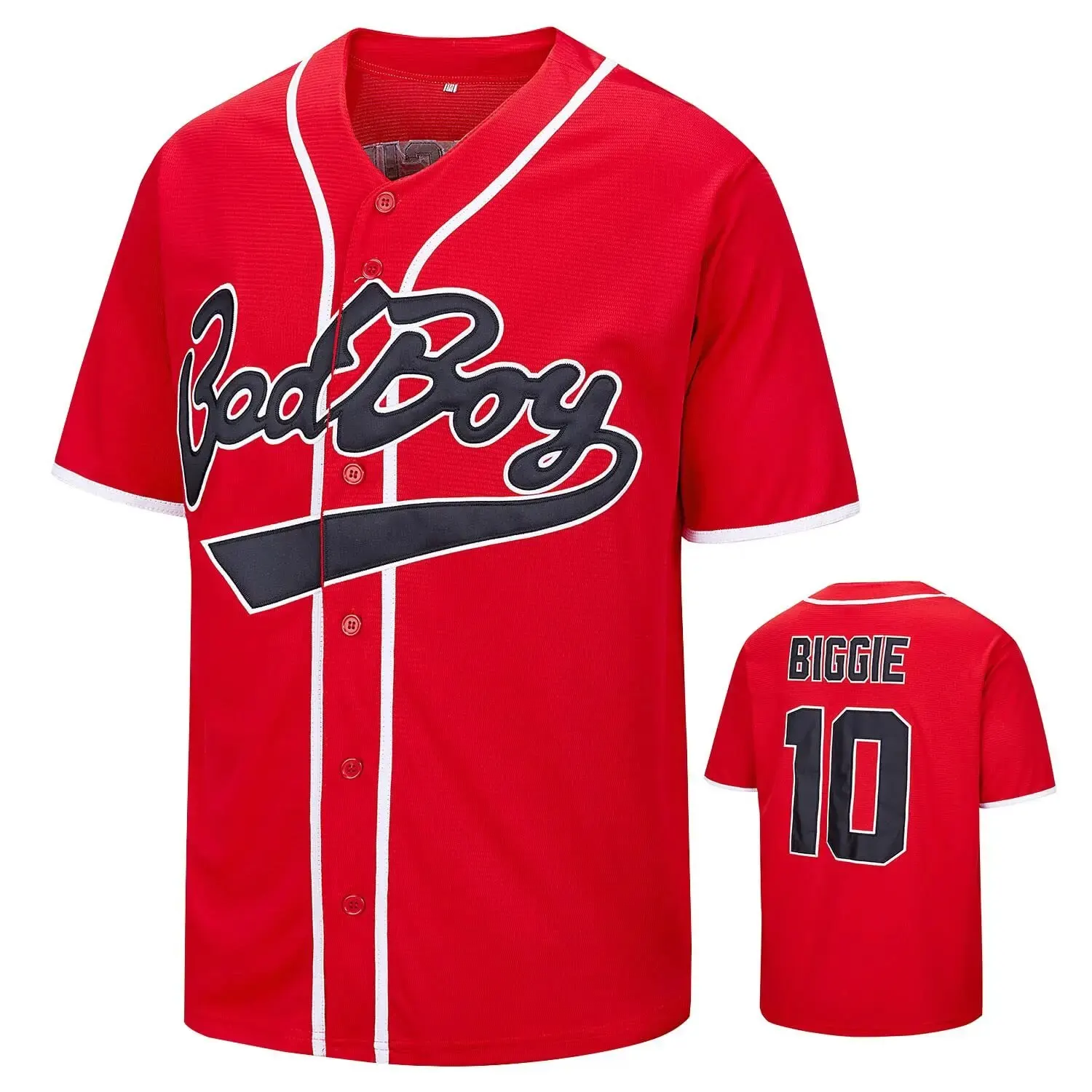 Cotton T Shirts Baseball Jersey Mens Jersey Bad Boy Embroidered Retro Baseball Shirt Men's Loose Fitting