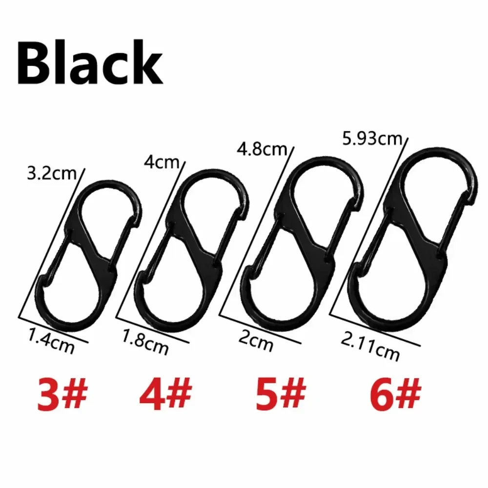 3/20pcs 잠금 미니 키 체인 후크와 S 유형 Carabiner 도난 방지 야외 캠핑 배낭 버클 키 잠금 액세서리