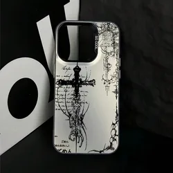 Retro Gothic Art Style Phone Case Cover for Redmi Note 13 5G (Black)