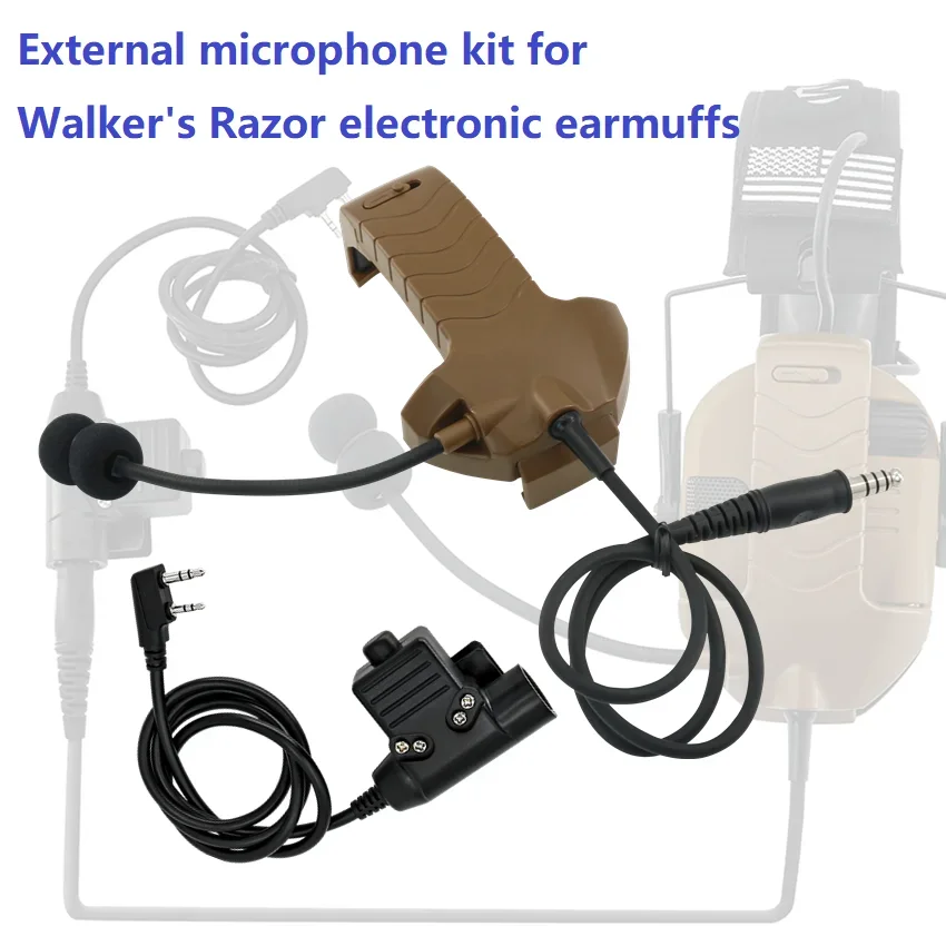 microphone-tactical-u94-ptt-electronic-muff-electronic-shooting-earmuff-adapter-for-walker's-razor-anti-noise-shooting-headphone