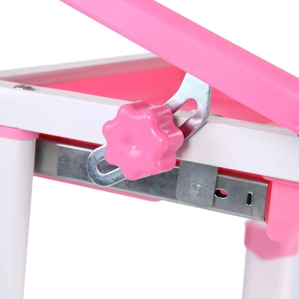 Kids Study Desk with Chair Adjustable Study Homework Desk Chair Children Activity Art Table Set Writing