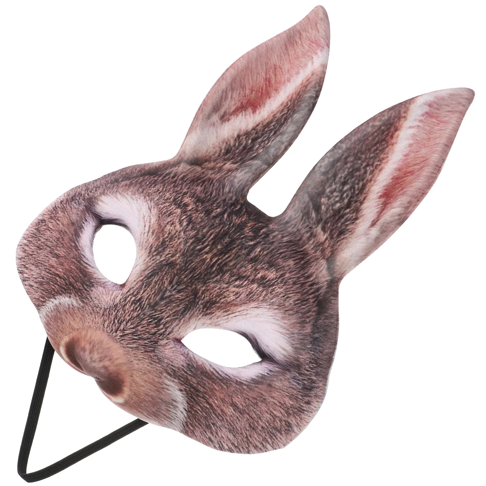 

Half-Face Masquerade Mask Mask Creative Funny Decor Masquerade Mask Ear EVA Mask for Party Festival Club (Brown)