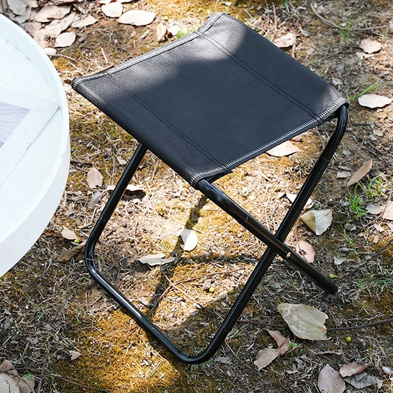 Outdoor Aluminium Alloy Portable Folding Picnic Camping Stool MIni Storage Portable Folding Chairs Fishing Stools Queuing Benche