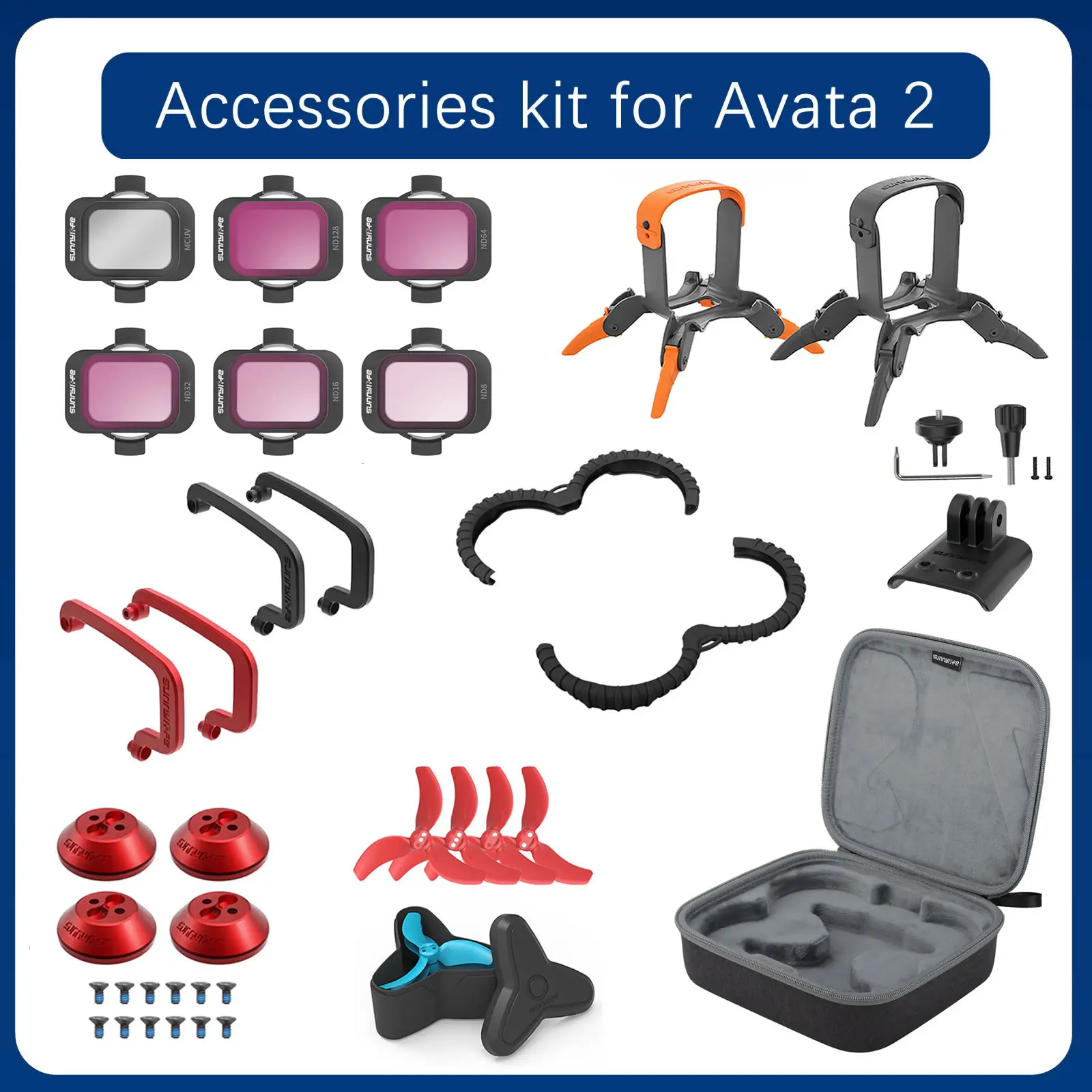 DJI Avata 2 프로펠러 가드 액세서리 콤보 짐벌 프로텍터 모터 커버 렌즈..