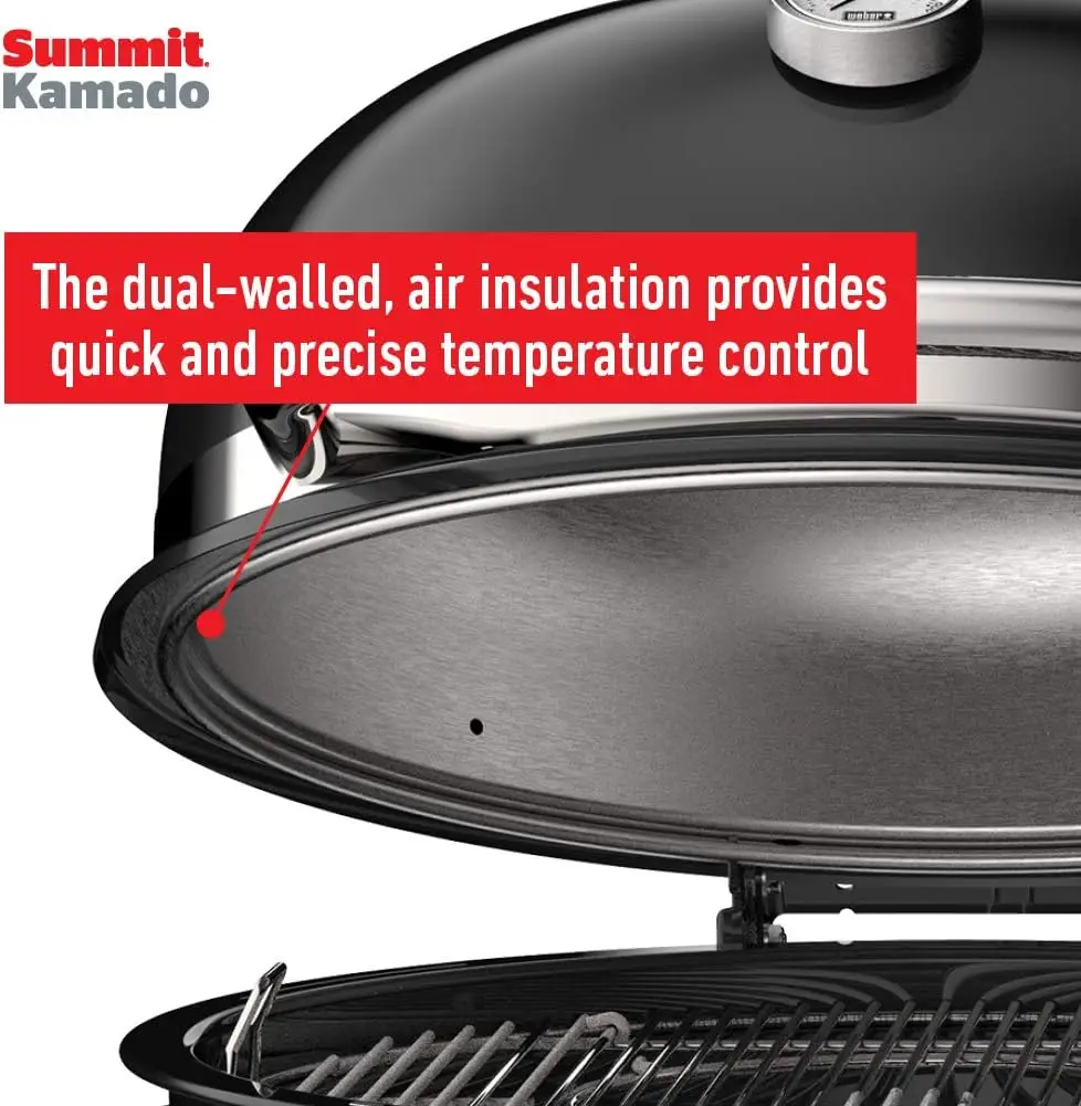 Weber Summit Kamado E6 Charcoal Grill, Black