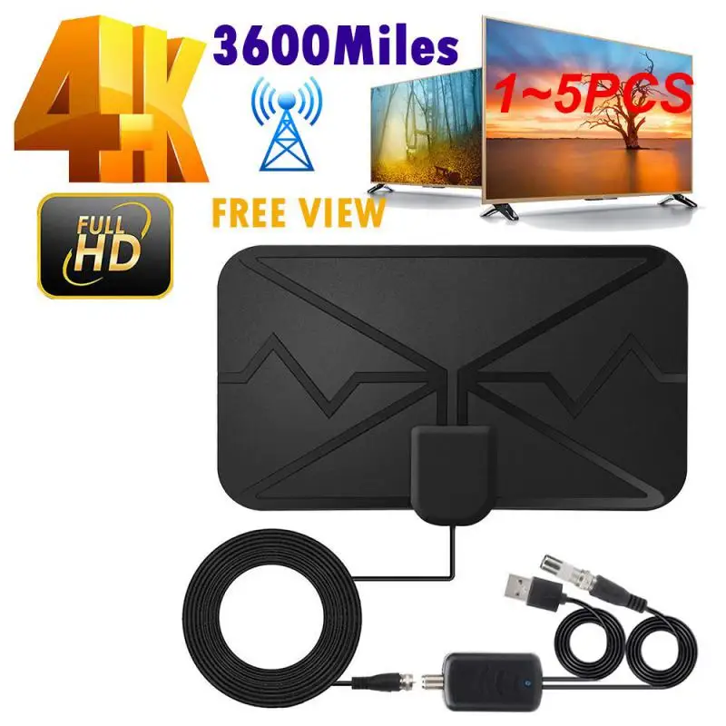 

1~5PCS Digital Antenna TV Indoor With Amplifier Signal Booster 3600 Miles DVB-T2 HDTV Antenna Digital Antenna PC Soft