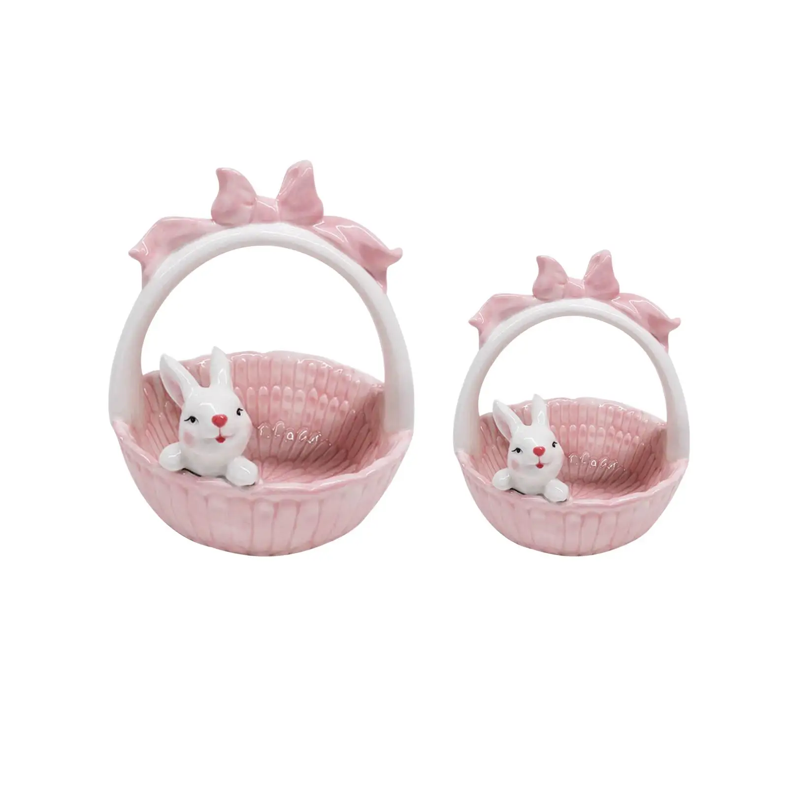 

Керамическая Пасхальная корзина в виде кролика, фарфоровые миски в форме кролика, настольный контейнер для фруктов, маленькие сервировочные миски для конфет, детские подарки