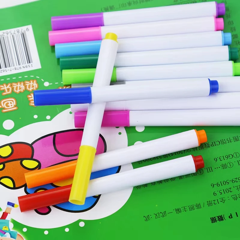 12 Pcs 수용성 액체 분필 비 먼지 분필 지울 수있는 분필 드로잉 펜 블랙 보드 화이트 보드 유리 타일