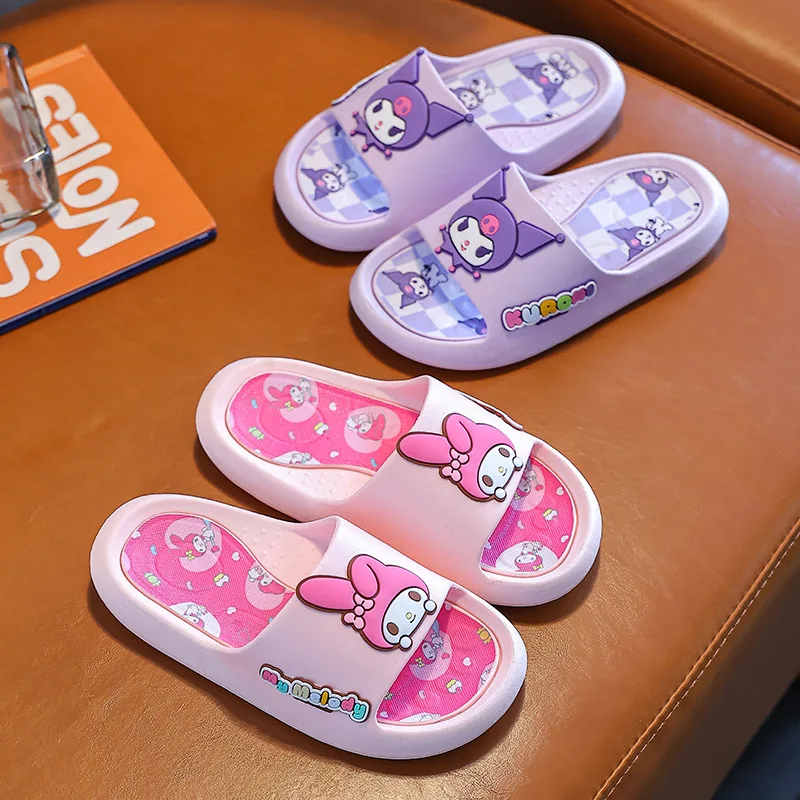 

Kawaii Sanrio Hello Kittys My Melody Anti-Slip Slippers Cute Cartoon Anime Kuromi Soft Comfortable Slippers Toys for Girls