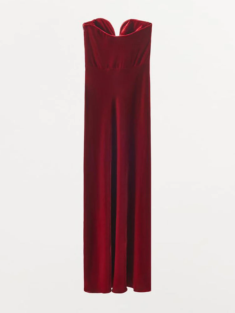 Samt Liebsten Lange, Figurbetontes Kleid Frauen Elegante Ärmellose Backless Taille Cinching Hüfte Paket Party Abendkleider Neue Roben – Detail 24