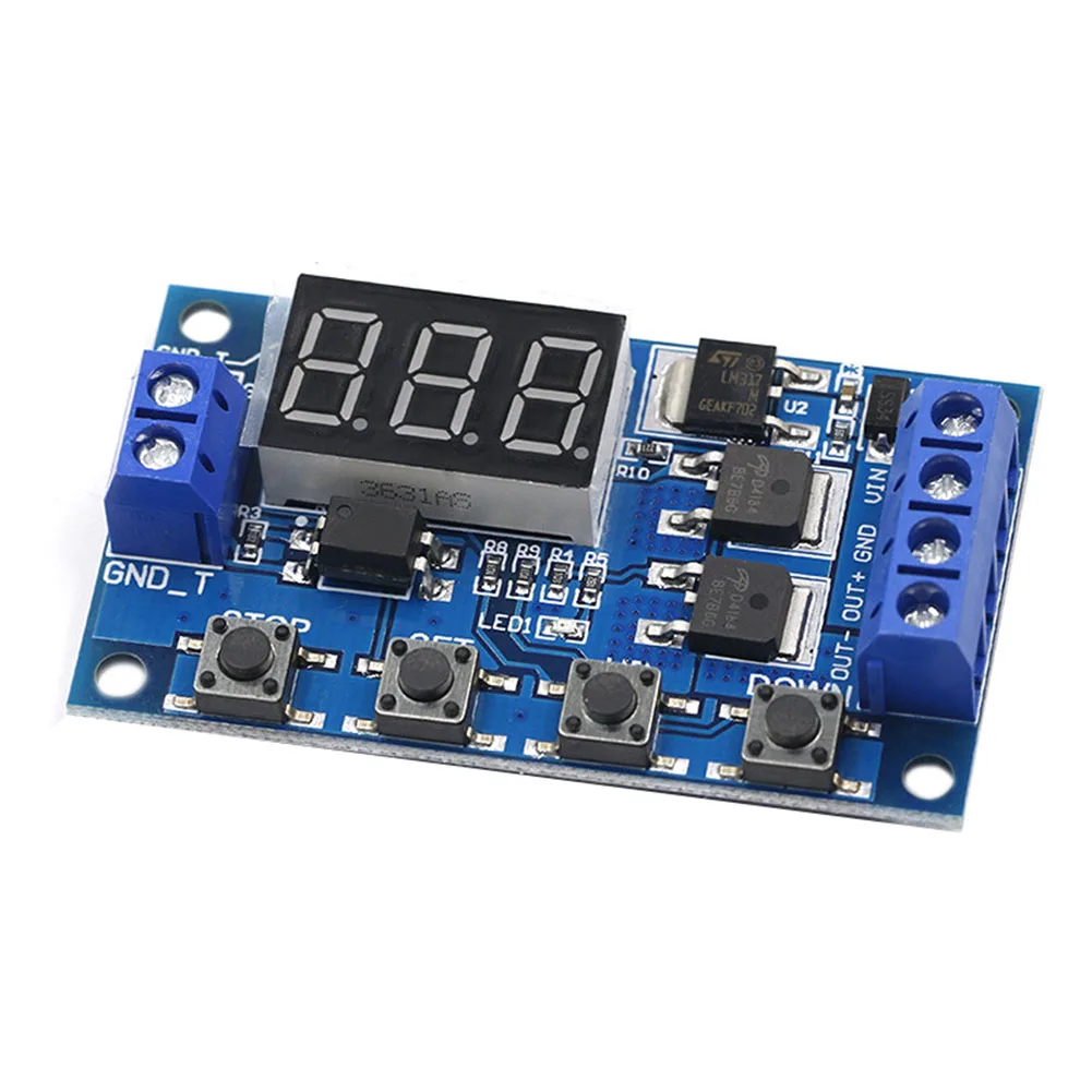 Stejnosměrný 12V 24V dvojí MOS LED digitální čas zpoždění elektromagnetické relé spoušť pracovní oběh časovač zpoždění spínač obvodový nasednout HCW-M135 časovací ovládání modul