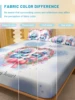 1 cartoon cute Stitch pattern digital printed frosted Fitted Sheet,bedroom printed bed cover,bedding(No pillowcase) 4
