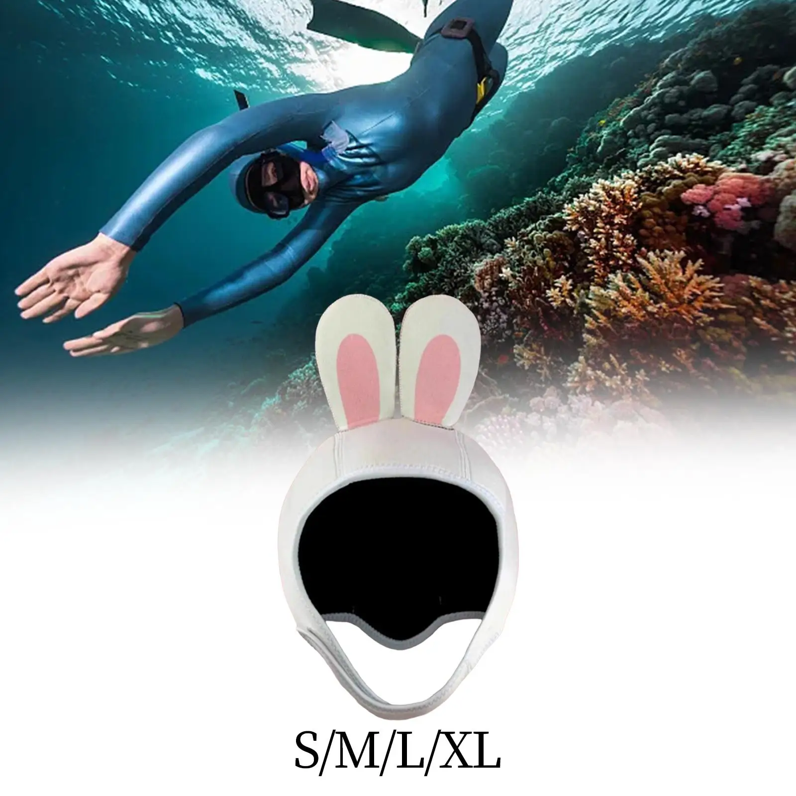 Cartoon Diving Hood Swimming Cap 3mm Neoprene Diving Wetsuit Hood Protective Surfing Hat for Underwater Snorkeling